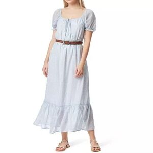 WallFlower Chiffon Puff Sleeve Maxi Dress with Belt Size Women's Junior's 3X